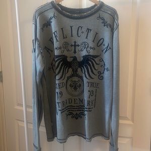 Mens XL AFFLICTION Shirt, long sleeved Reversible